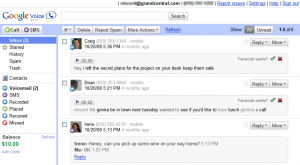 Google voice inbox