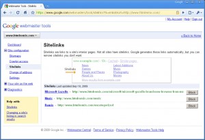 Adding Google sitelinks in Web master tools Adding Google sitelinks in Web master tools